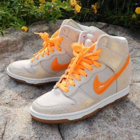 nike Shoes - NIKE Dunk Sky Hi Top Hidden Wedge Sneakers